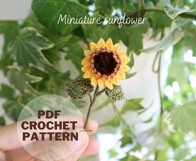 Lalafcrochet Mini sunflower crochet pattern