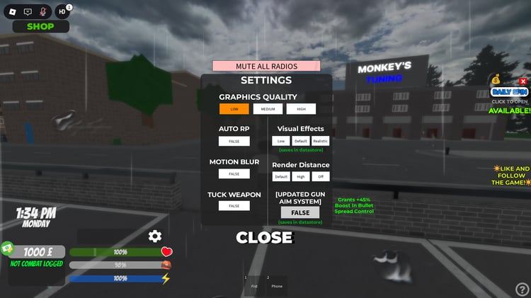 Roblox hood roleplay game