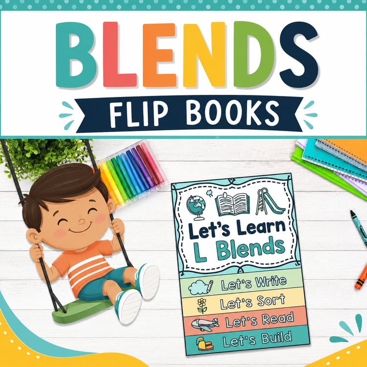 S, L & R Blends Flip Books | Initial Consonant Blend Activities for Phonics Practice