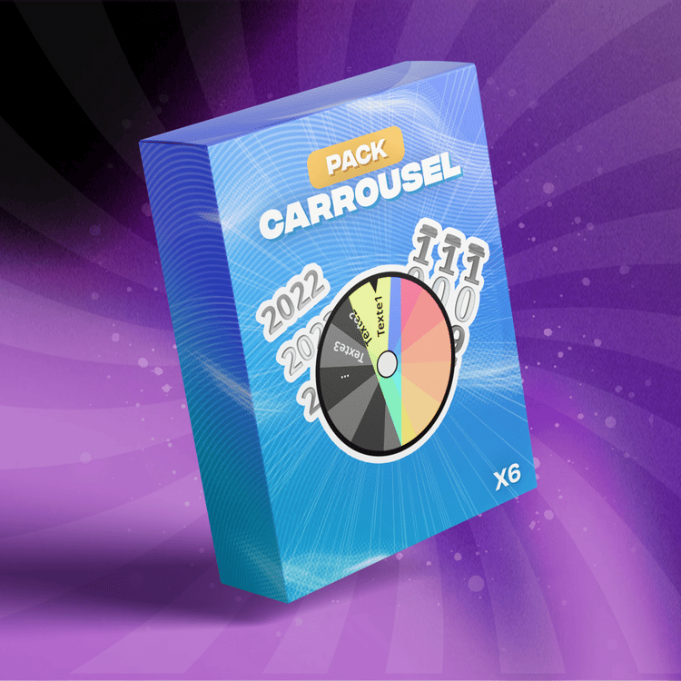 Pack Carrousel DaVinci Resolve : 6 animations personnalisables pour montages vidéo professionnels et dynamiques
