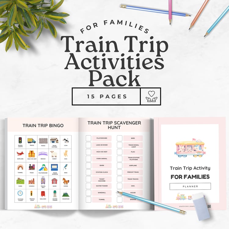 For Families Train Trip Activities Pack