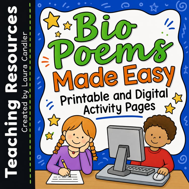 Bio Poems Made Easy | Printable & Digital Poetry Writing Activities