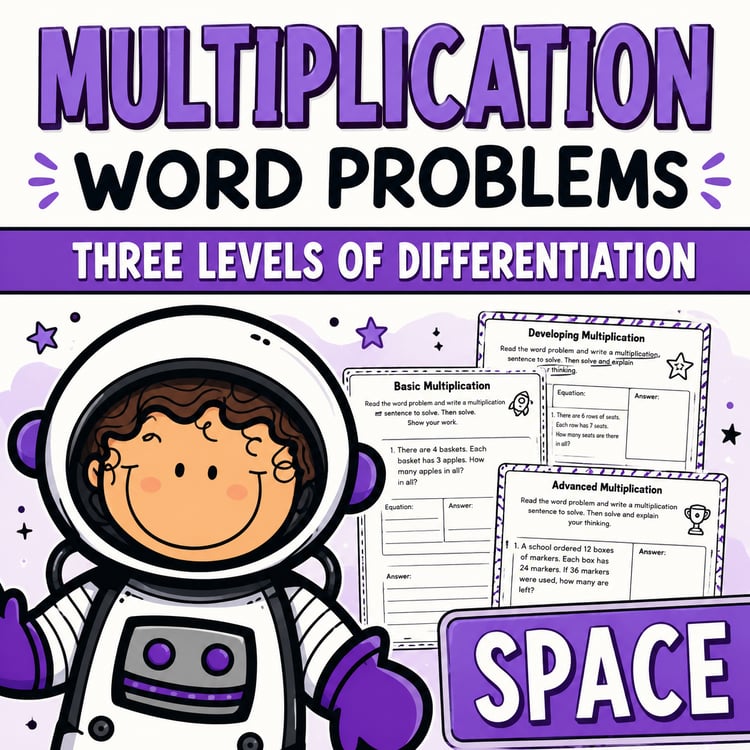 Multiplication Word Problems Worksheets | 2nd & 3rd Grade Math Practice