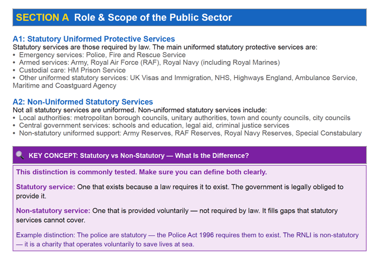 Screenshot of revision guide