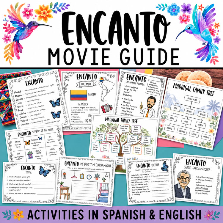 Encanto Movie Guide | Spanish Class Questions & Digital Activities
