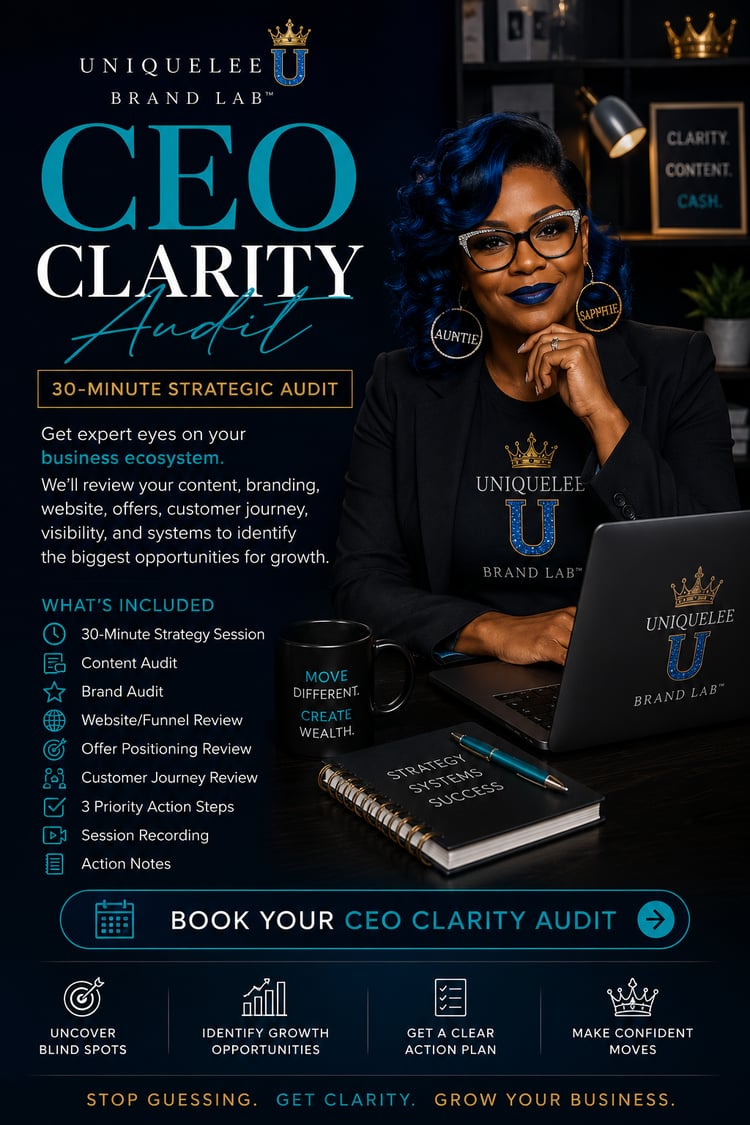 Uniquelee U CEO Clarity Audit — 30-minute business strategy session