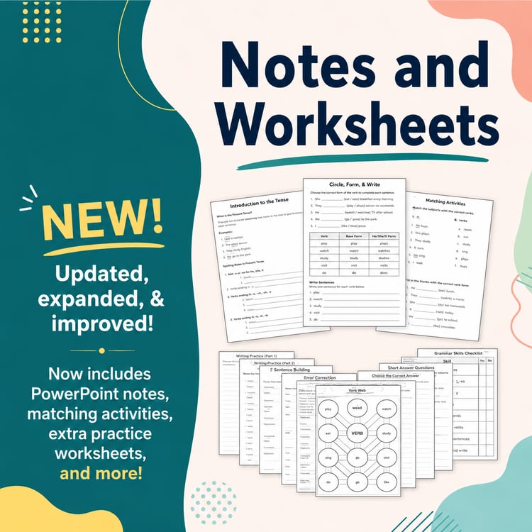Spanish 1 Tener Conjugation | Notes, Worksheets & Practice Activities