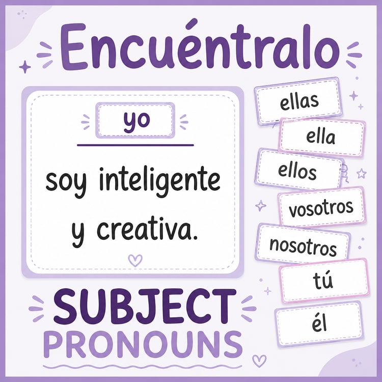 Encuéntralo: Spanish Subject Pronouns Game | Interactive Grammar Activity