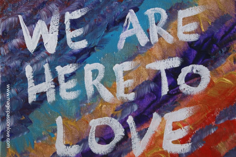 sticker we are here to love