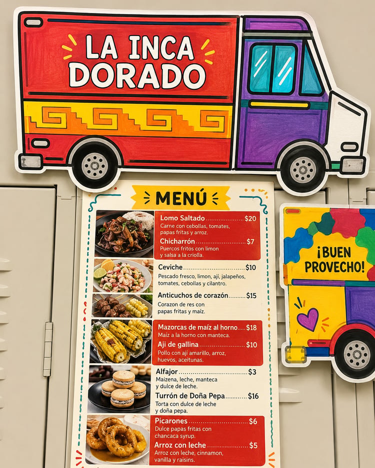 Spanish Food Truck Project | Creative Spanish Class Activity