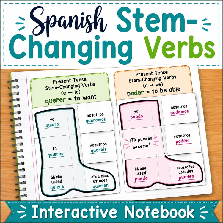 Spanish Stem-Changing Verbs | Interactive Notebook Activity