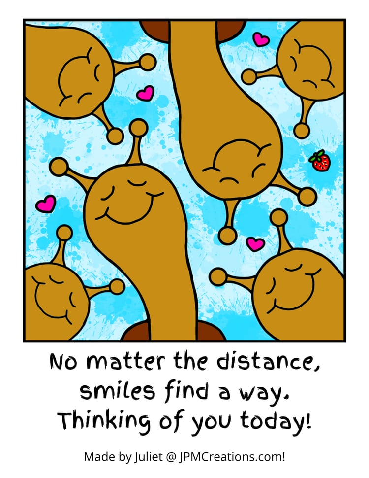 Cute Snail And Friends Smiles Find A Way Tent Coloring Postcard