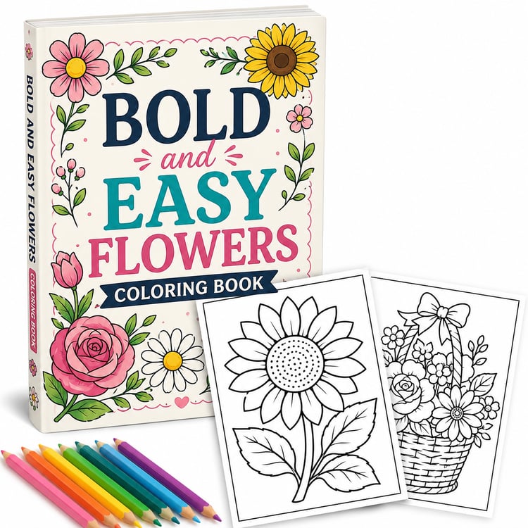 Flowers Coloring Book