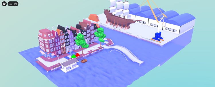 Roblox coastal village environment