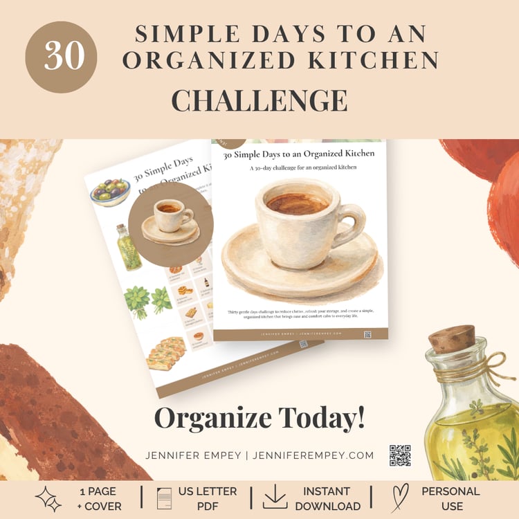 30 Simple Days to an Organized Kitchen Challenge Printable