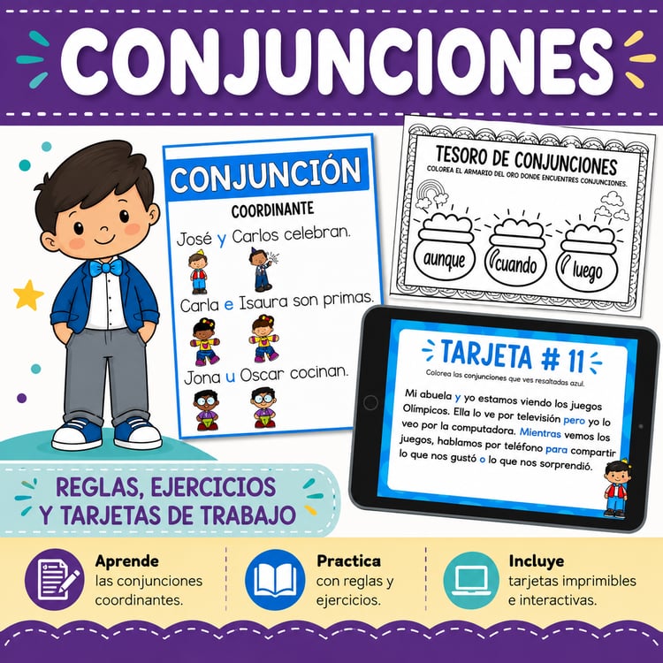 Conjunciones en Español | Spanish Conjunctions Activities & Practice