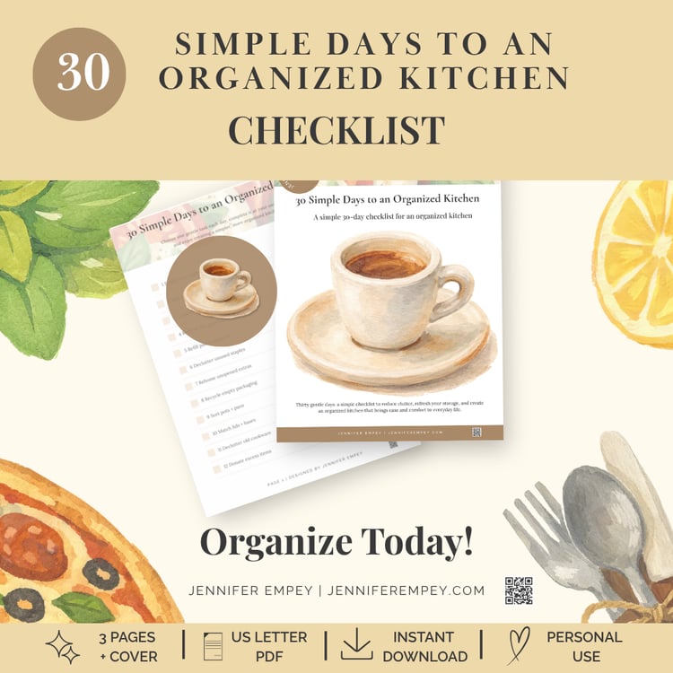30 Simple Days to an Organized Kitchen - Checklist Printable