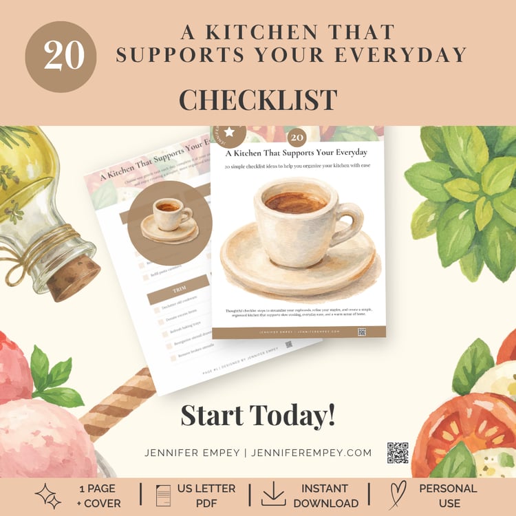 20 Tasks - A Kitchen that Supports Your Everyday - Checklist Printable