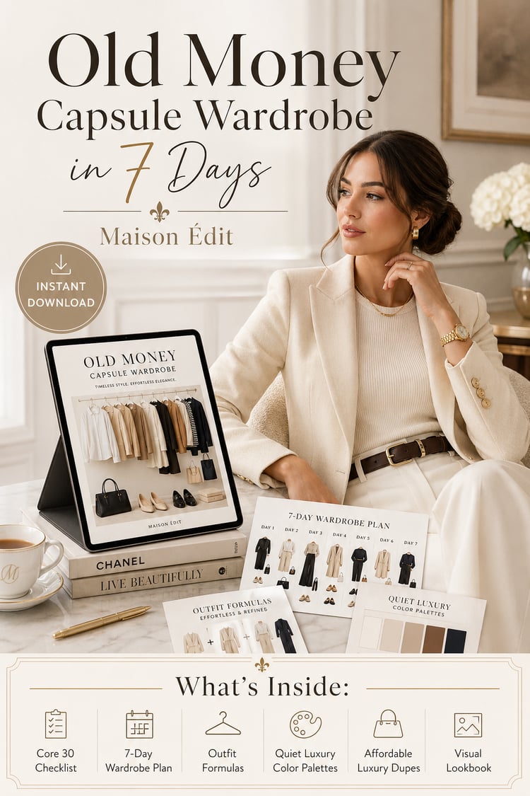 Old Money Capsule Wardrobe in 7 Days — The Quiet Luxury Style Guide for Effortless, Timeless Elegance