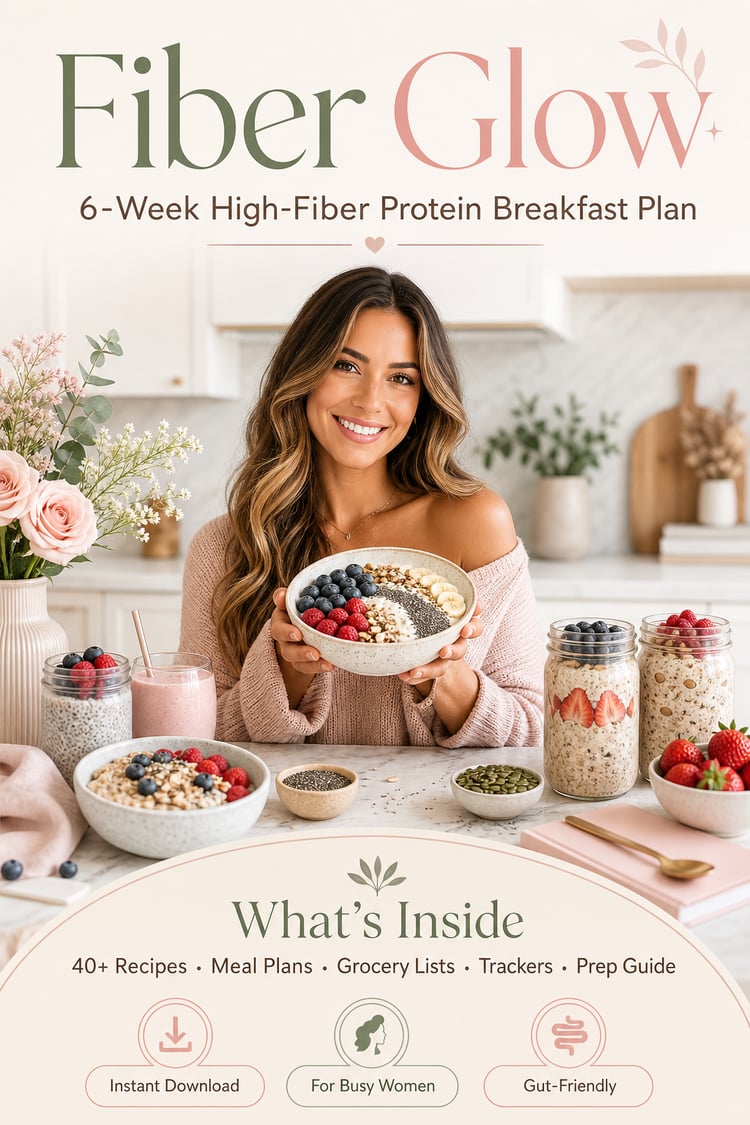 Fiber Glow — 6-Week High-Fiber, High-Protein Plan for All-Day Energy, Flat Belly & Glowing Skin