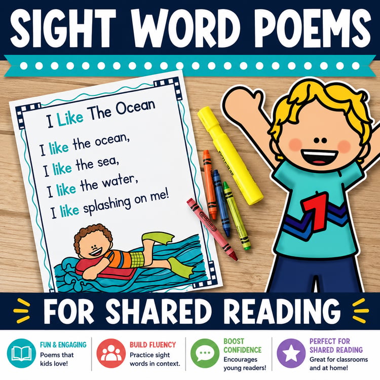 40 Sight Word Poems | Kindergarten Poetry, Shared Reading & Sight Word Practice
