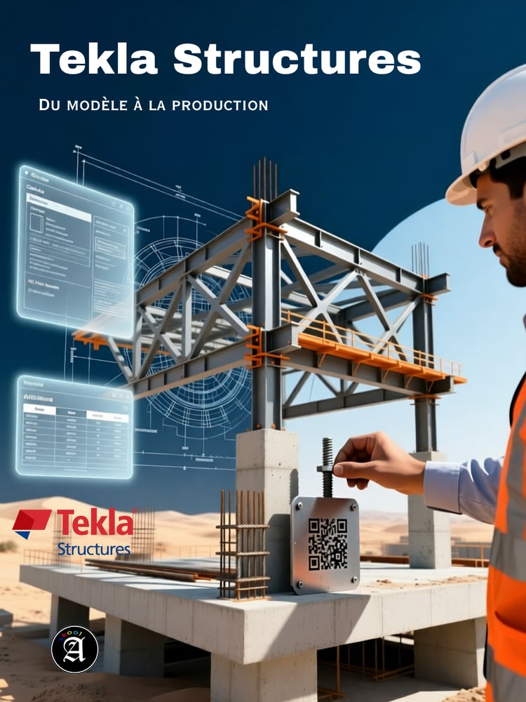 Couverture du pack complet de formation sur le logiciel Tekla Structures pour l'ingénierie civil