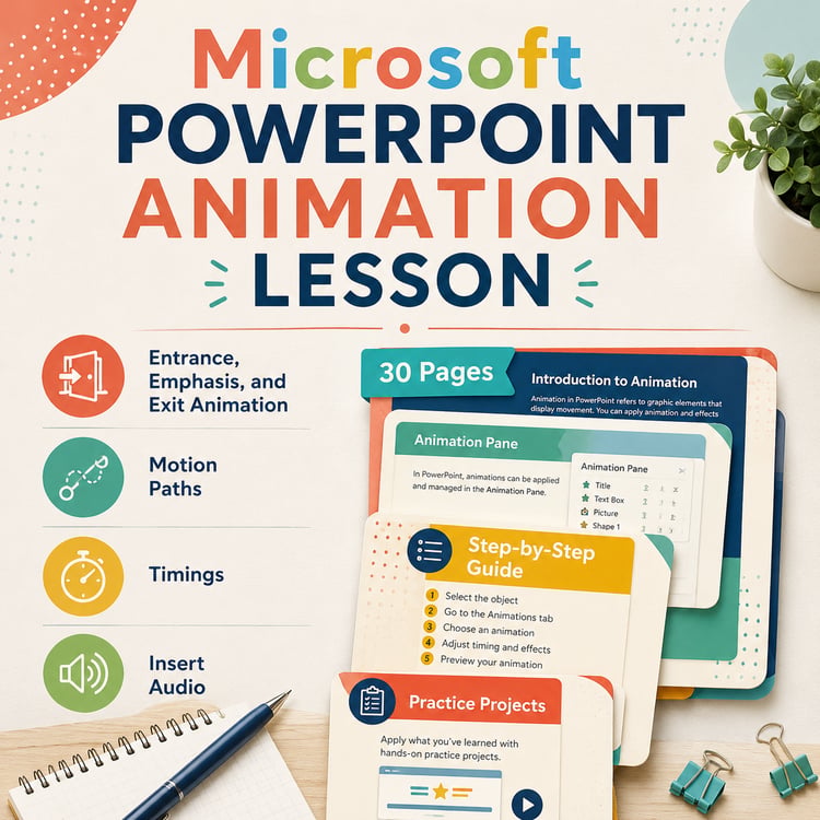 Microsoft PowerPoint Animation Practice Lesson | Learn How to Animate Objects