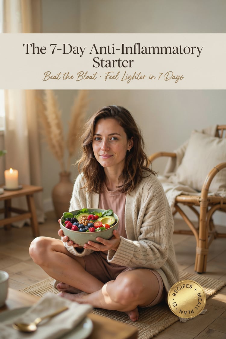 The 7-Day Anti-Inflammatory Starter — A Gentle Reset to Beat the Bloat, Sleep Deeper & Feel Lighter (21 Recipes + Meal Plan)