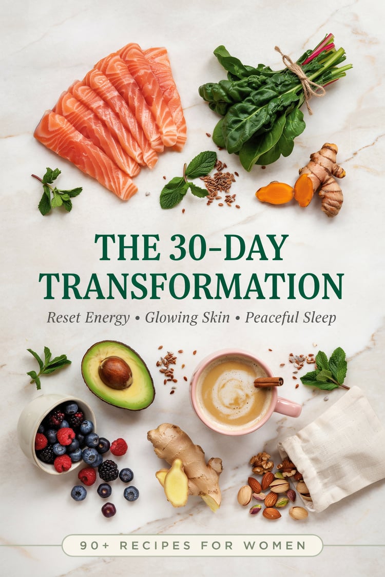The 30-Day Anti-Inflammatory Reset for Women — 90+ Recipes, Meal Plans & Hormone Balance Bonus