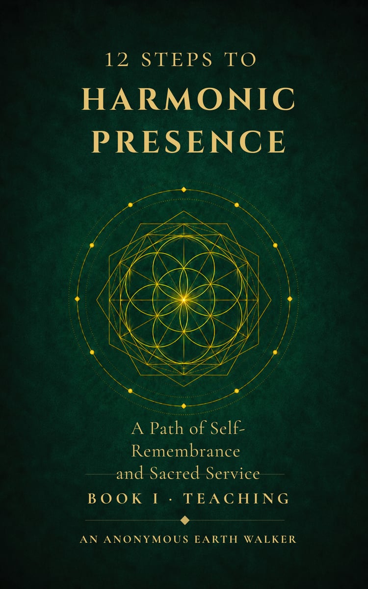 12 Steps to Harmonic Presence Book I, The Teaching — a devotional spiritual Ebook cover by An Anonymous Earth Walker