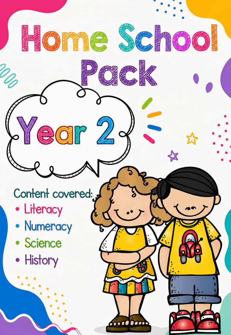 Home School Pack Year Two | Printable Learning Activities for Year 2 Students