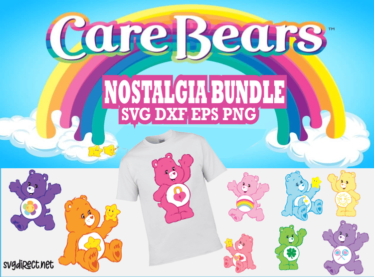 Care bears svg bundle for cricut and silhouette machines
