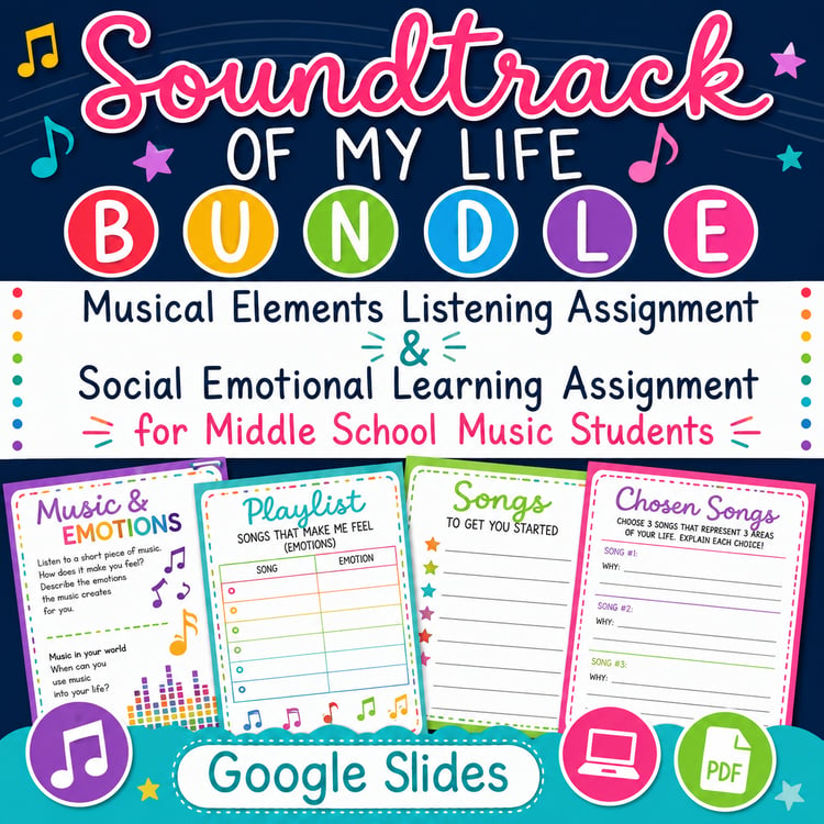 Soundtrack of My Life Bundle | SEL Activities & Elements of Music Analysis
