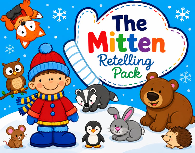 The Mitten Retelling Pack | Story Sequencing, Retelling & Comprehension Activities