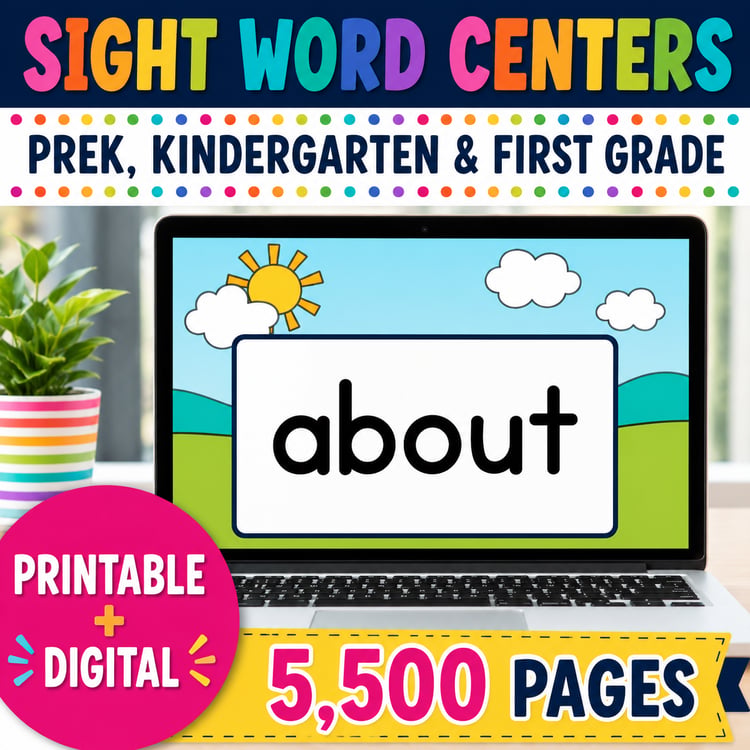Heart Words Sight Word Activities & Flash Cards | First Grade, Kindergarten & Pre-K