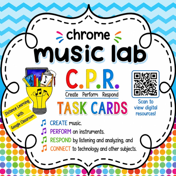 Chrome Music Lab Task Cards | Distance Learning Music Activities