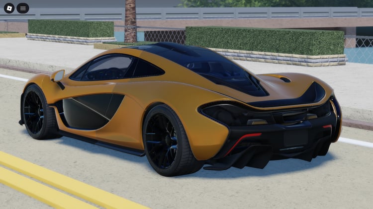 Roblox gold sports car