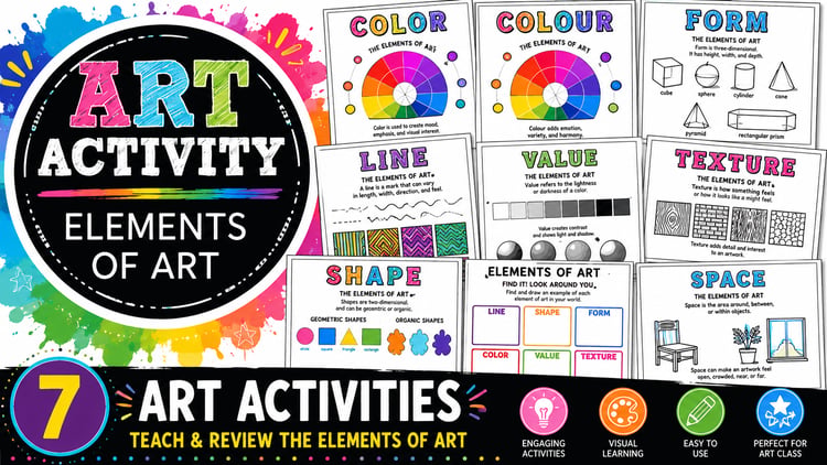 Elements of Art Worksheets & Activities | Lessons Leading to Principles of Design