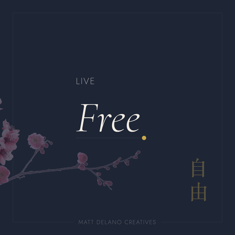 Live Free — Navy | Matt Delano Creatives