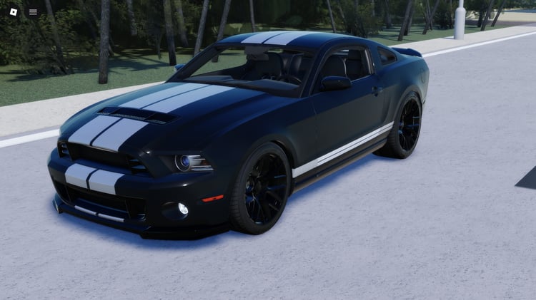 Roblox white striped car