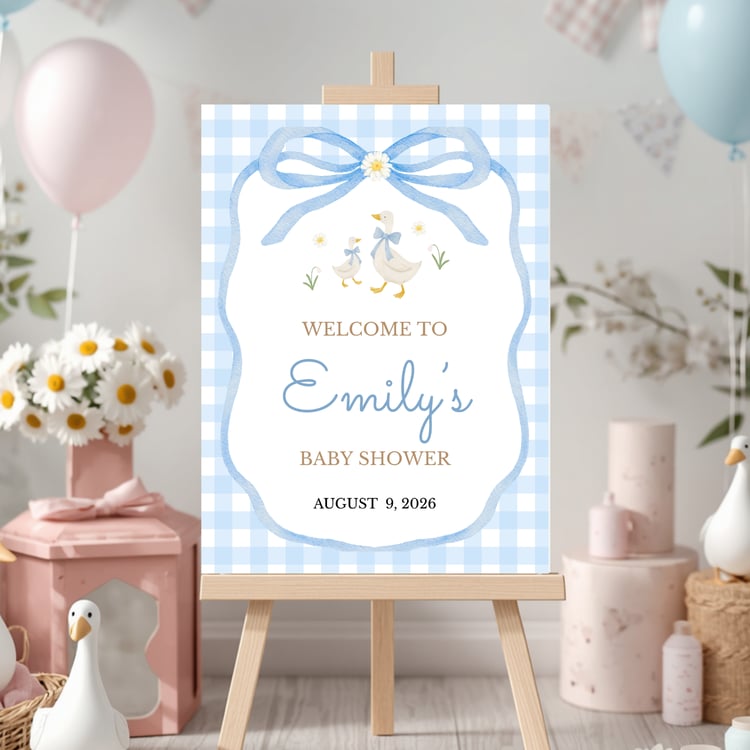 Silly Goose Baby Shower Welcome Sign