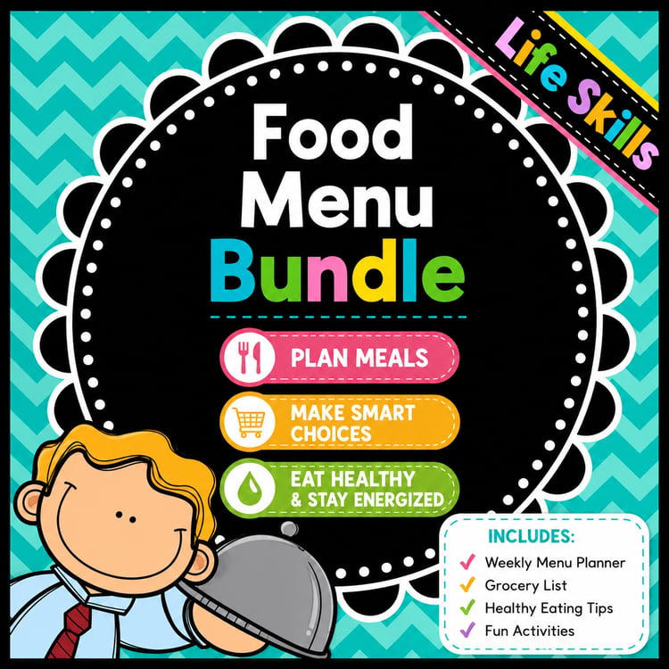 Life Skills Menu Activities Bundle | Math, Reading & Money Practice for Special Education