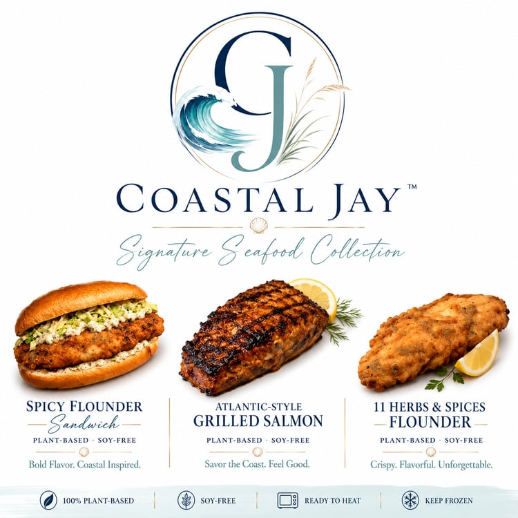 Coastal Jay™️ (Signature Seafood Collection) with Fragrant Basmati Rice: 100% Plant Based & Soy-Free