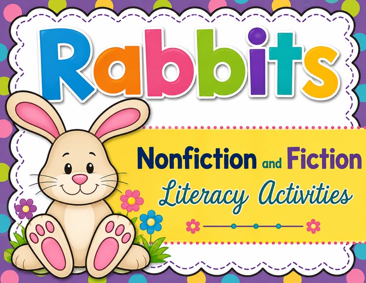 Rabbits Literacy Unit | Fiction & Nonfiction Reading Activities with Craft