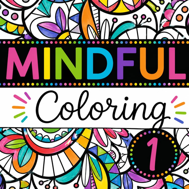 Mindful Coloring Pages Pack 1 | Relaxing Coloring Book for Big Kids & Adults