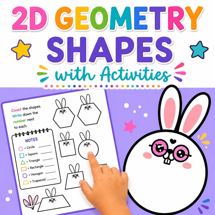 2D Shapes Worksheets & Activities | Spring & Easter Math Fun