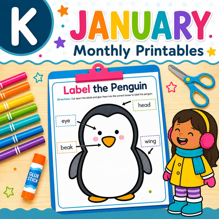 January No-Prep Activities Packet | Kindergarten & Martin Luther King Jr. Lessons