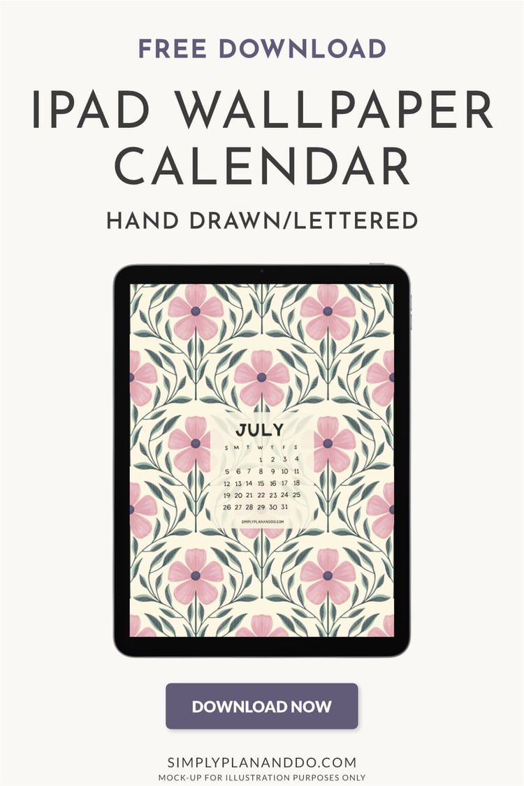 iPad Pink Floral Wallpaper download