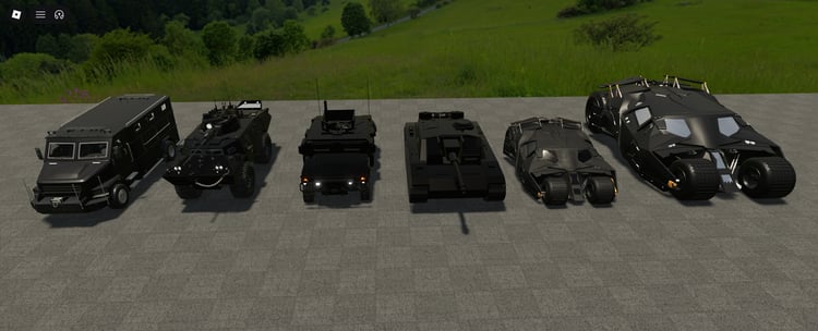 Roblox Batman vehicles