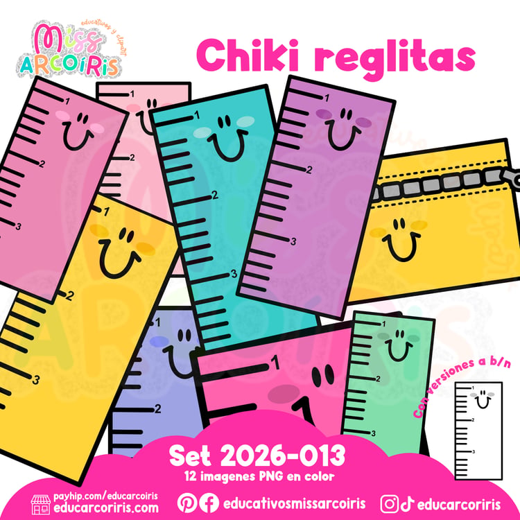 Reglas escolares clipart png para maestros
